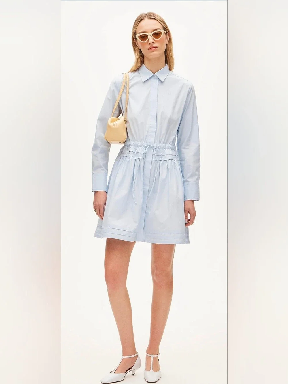 Nwt J. Crew Elena Mini Shirtdress In Blue Eoe Size 6